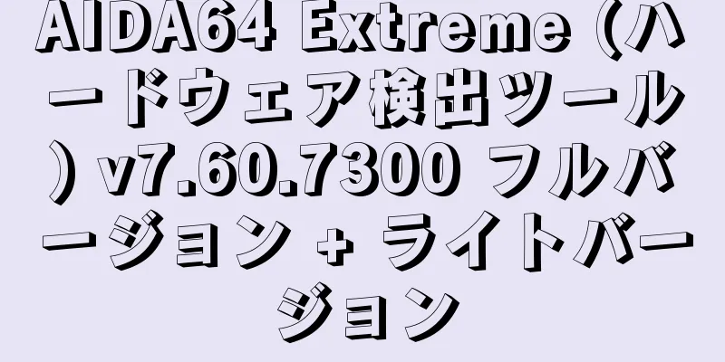 AIDA64 Extreme (ハードウェア検出ツール) v7.60.7300 フルバージョン + ライトバージョン