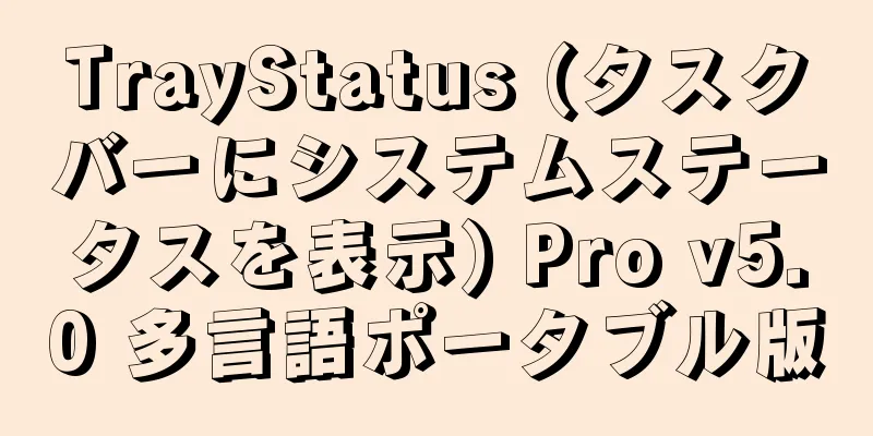 TrayStatus (タスクバーにシステムステータスを表示) Pro v5.0 多言語ポータブル版