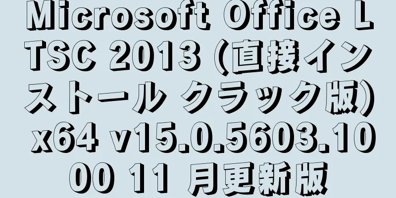 Microsoft Office LTSC 2013 (直接インストール クラック版) x64 v15.0.5603.1000 11 月更新版