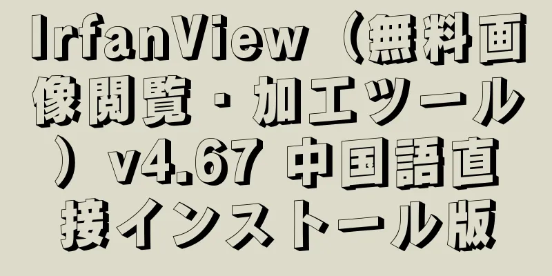 IrfanView（無料画像閲覧・加工ツール）v4.67 中国語直接インストール版