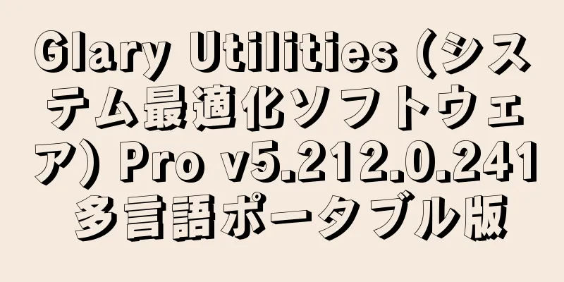 Glary Utilities (システム最適化ソフトウェア) Pro v5.212.0.241 多言語ポータブル版