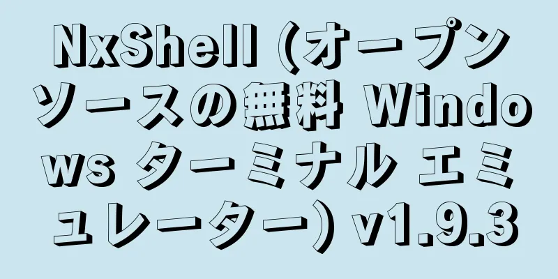 NxShell (オープンソースの無料 Windows ターミナル エミュレーター) v1.9.3